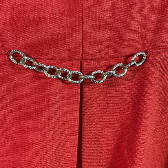 Vintage 60’s cotton orangey-red dress with kick pleat in the back. 126 34”chest - Picture 5 of 7